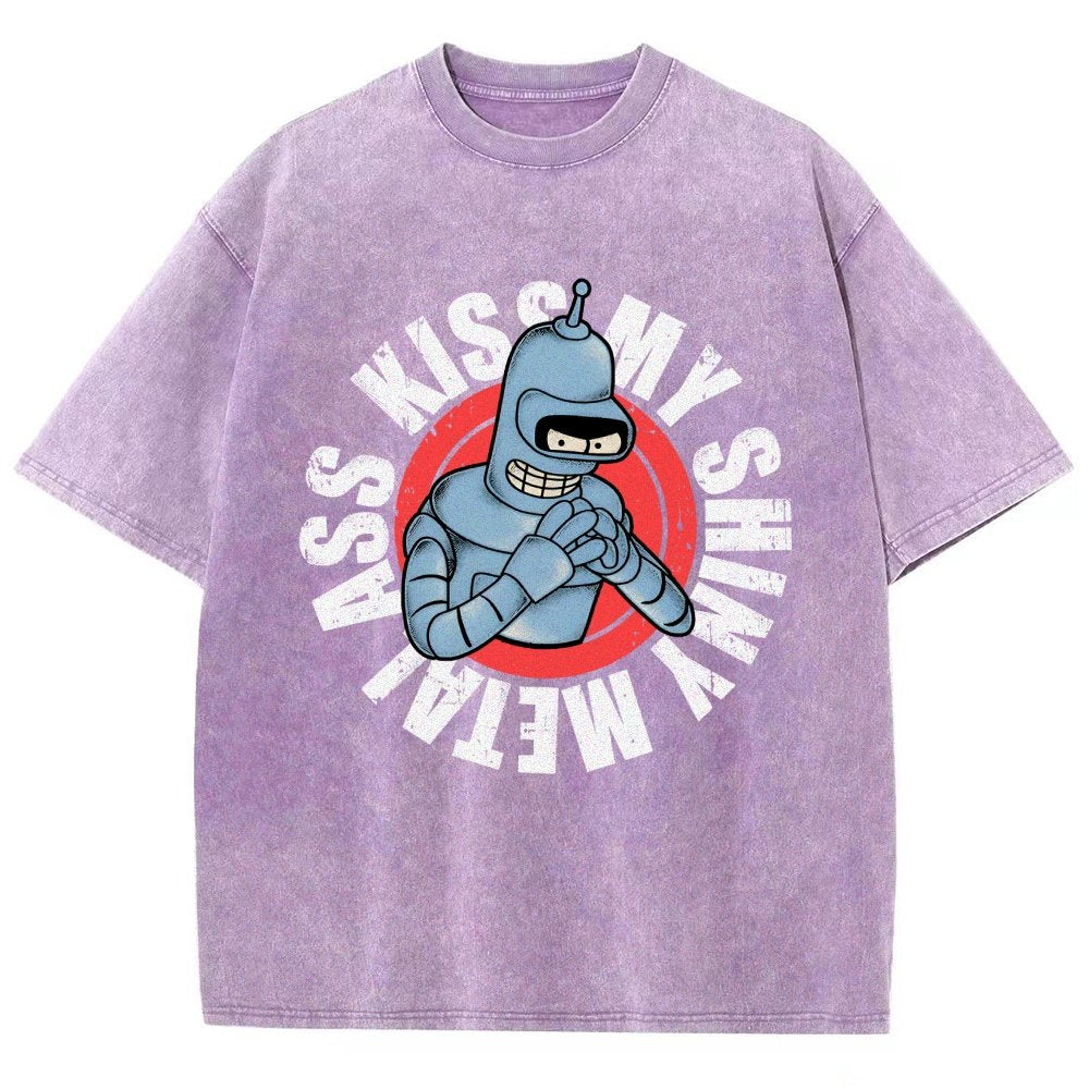 Kiss My Shiny Vintage Distressed T-shirt