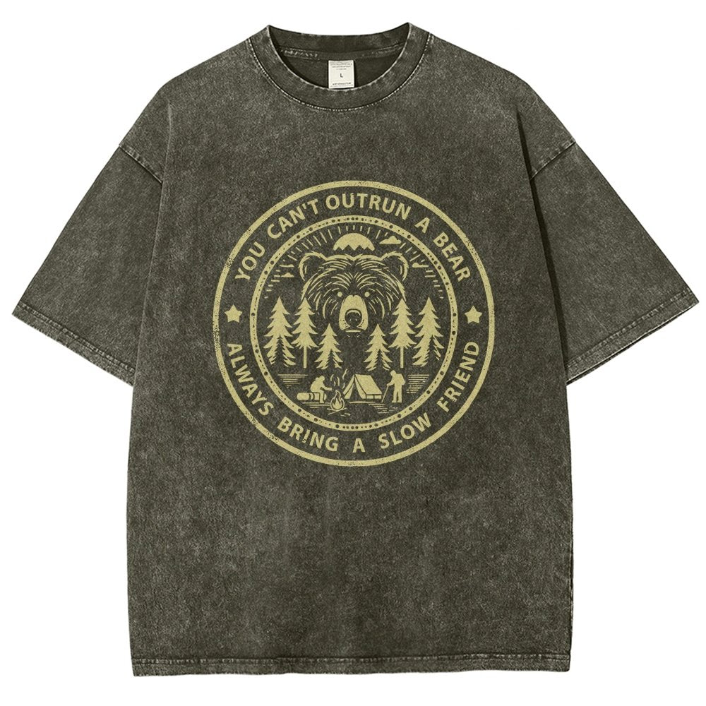 You Can't Outrun A Bear Vintage Distressed T-shirt