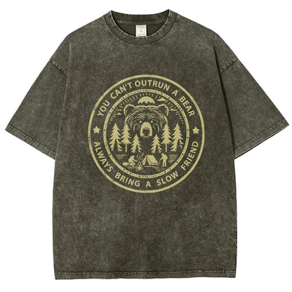 You Can't Outrun A Bear Vintage Distressed T-shirt