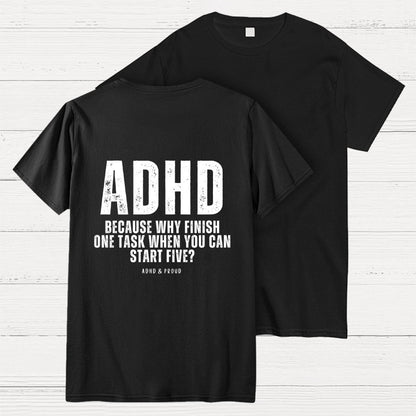 ADHD  Back Printing Geek T-Shirt