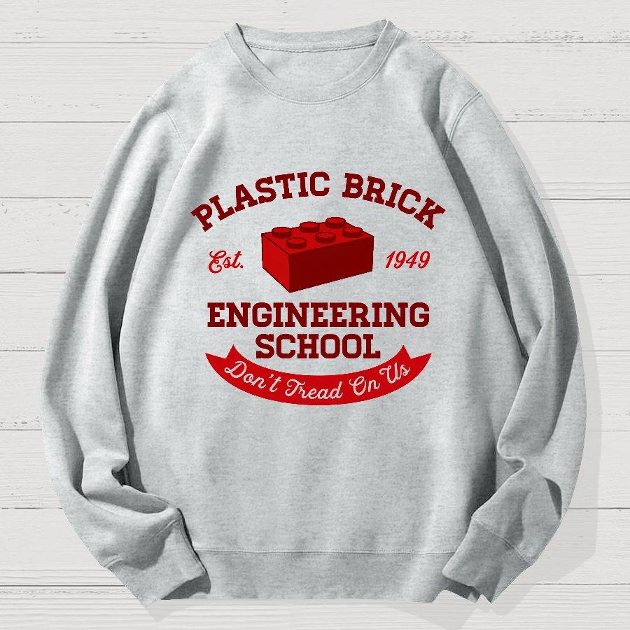 Plastic Building Bricks Engineering School Geek Cotton Sweatshirt