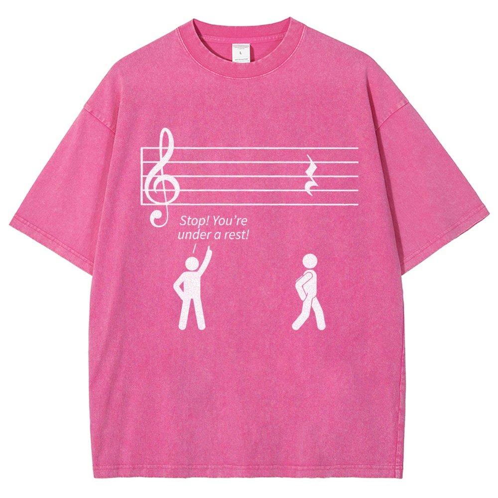 Stop Under A Rest Music Vintage Distressed T-shirt