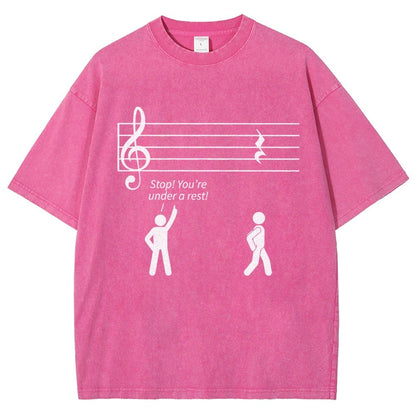 Stop Under A Rest Music Vintage Distressed T-shirt