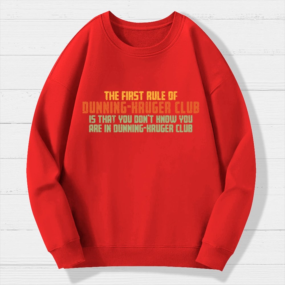 Dunning-Kruger Club Geek Cotton Sweatshirt