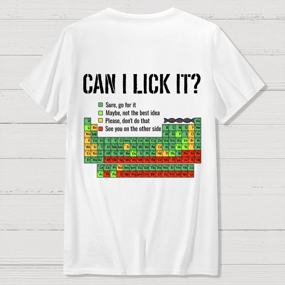 Can I Lick It  Back Printing Geek T-Shirt