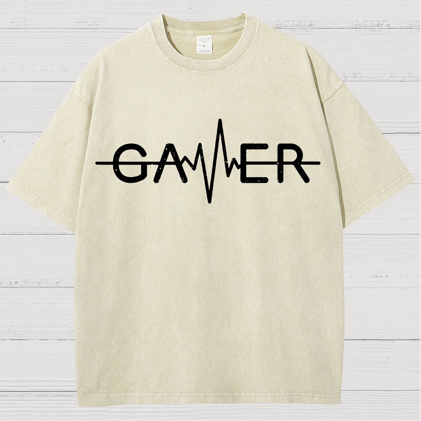 Gamer Heartbeat Vintage Distressed T-shirt