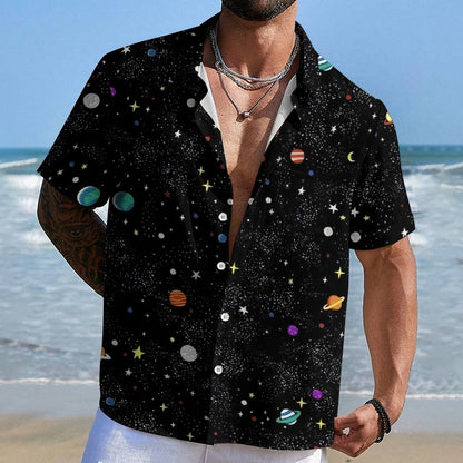 Galaxy Planet Series Print Geeky Shirt