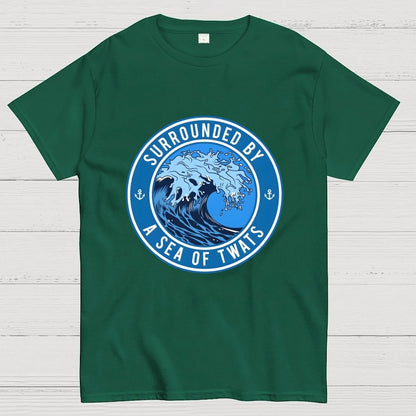 Surrounded by a sea of twats Unisex Geek T-Shirt