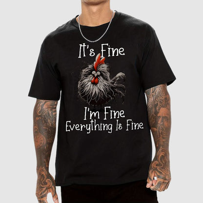 It's Fine，Funny Chick Geek T-Shirt