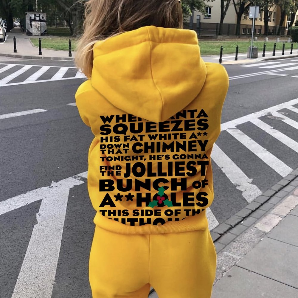 Christmas Vacation: Jolliest Bunch Geek Printed Back Cotton Hoodie