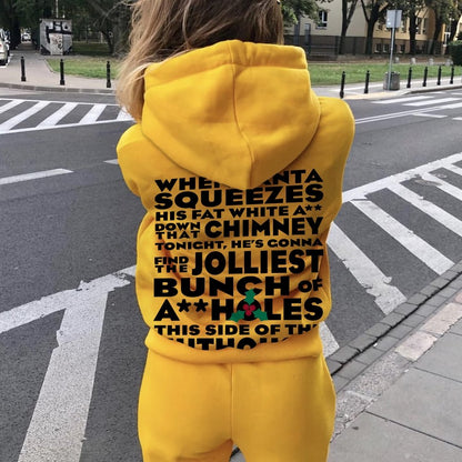 Christmas Vacation: Jolliest Bunch Geek Printed Back Cotton Hoodie
