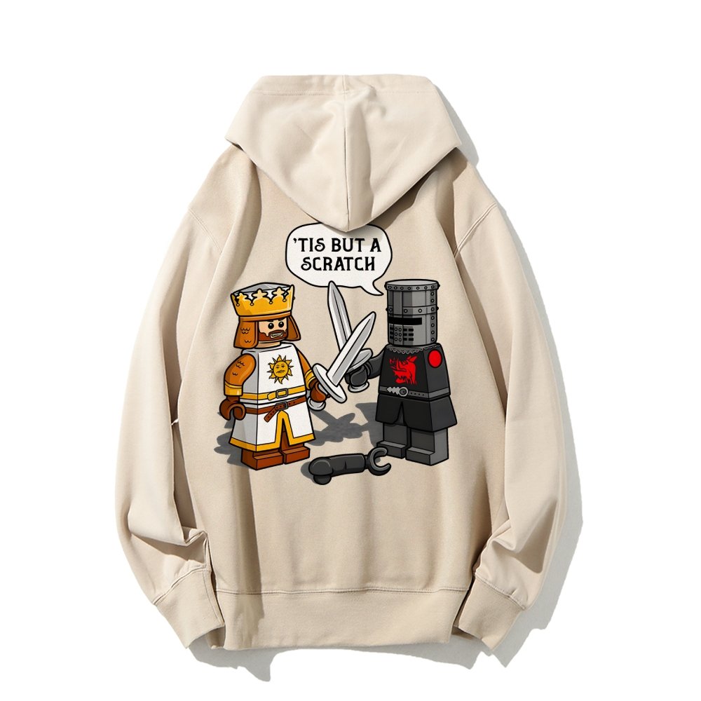 King Vs Knight Printed Back Unisex Cotton Hoodie