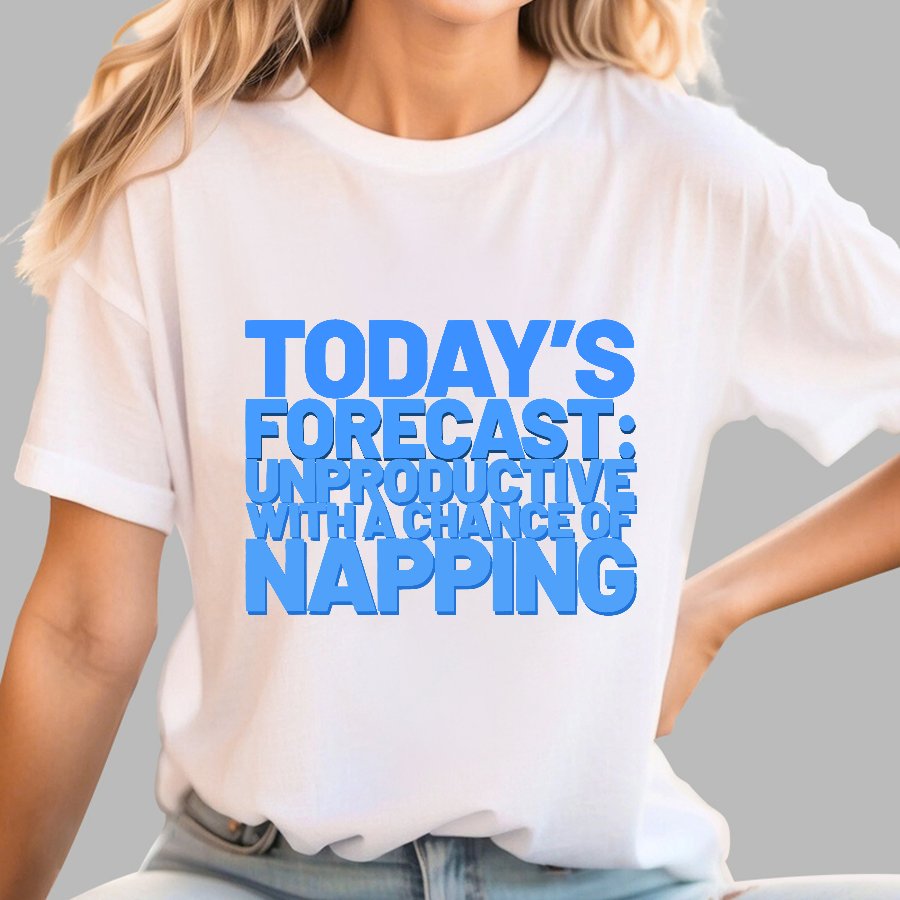 Today's Forecast Unproductive With A Chance Of Napping Geek T-Shirt