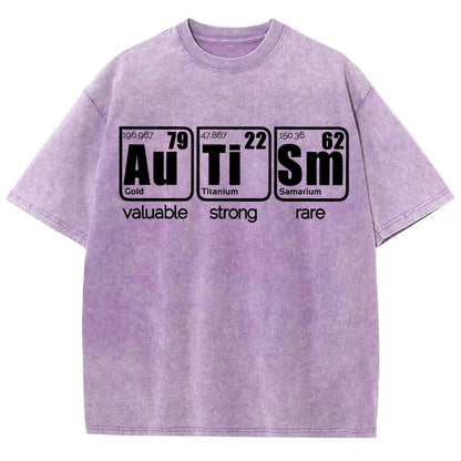 Autism Periodic Table Vintage Distressed T-shirt