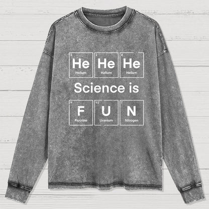 Science Is Fun Washed Long Sleeve Tee