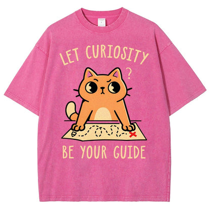 Let Curiosity Be Your Guide Vintage Distressed T-shirt