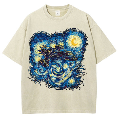 Starry Flight Vintage Distressed T-shirt