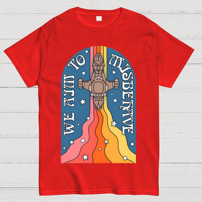 Psychedelic Aim to Misbehave Geek T-Shirt