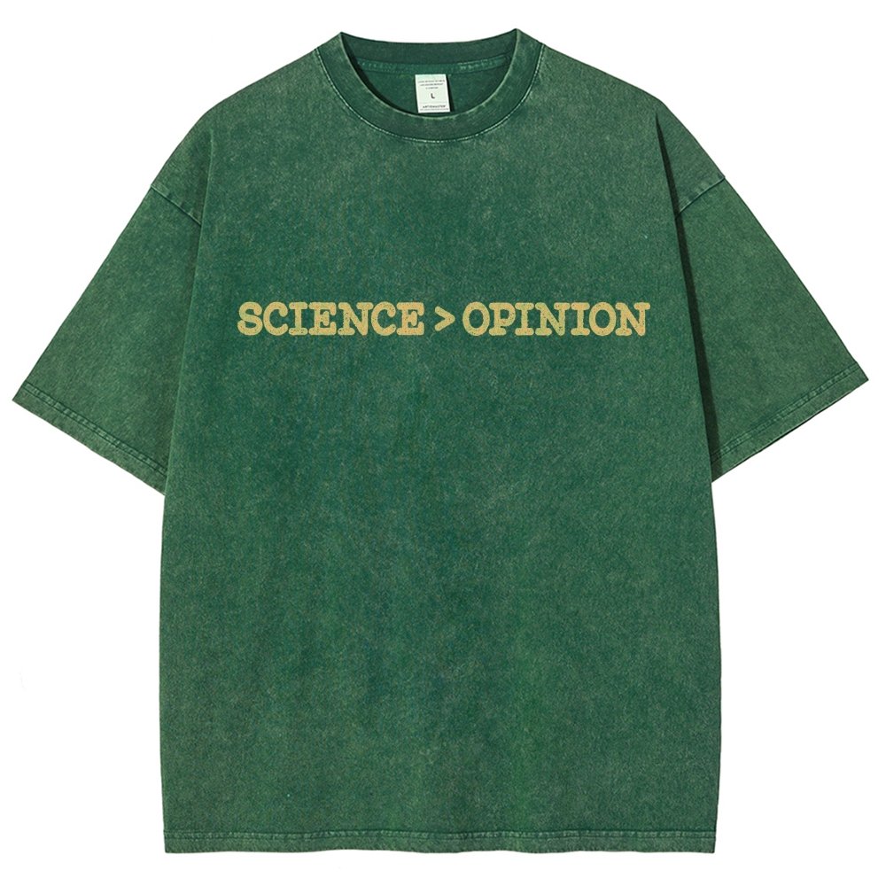 Science vs Opinion Vintage Distressed T-shirt