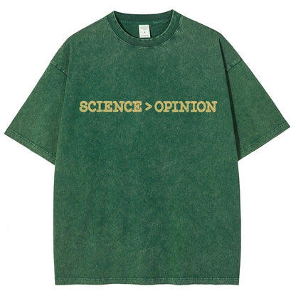 Science vs Opinion Vintage Distressed T-shirt