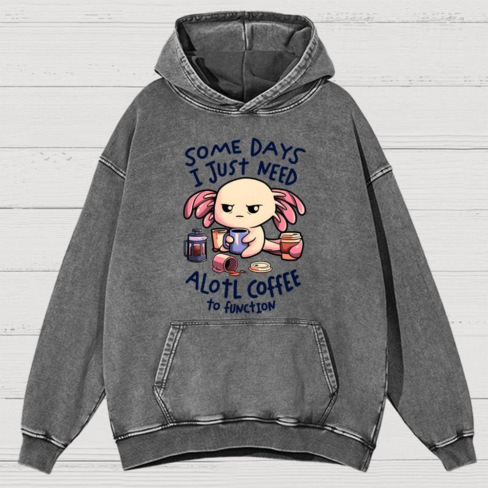 Alotl Coffee Vintage Distressed Hoodie