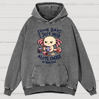Alotl Coffee Vintage Distressed Hoodie