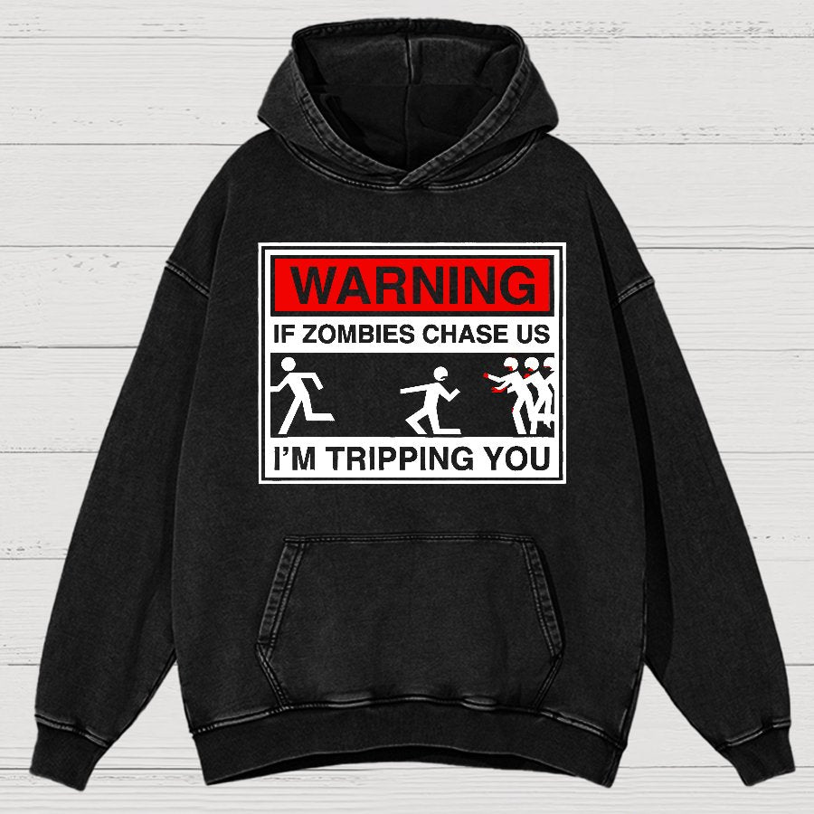 If Zombies Chase Us Vintage Distressed Vintage Distressed Hoodie