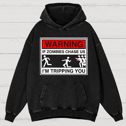 If Zombies Chase Us Vintage Distressed Vintage Distressed Hoodie