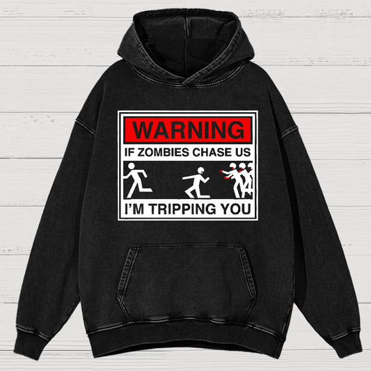 If Zombies Chase Us Vintage Distressed Vintage Distressed Hoodie