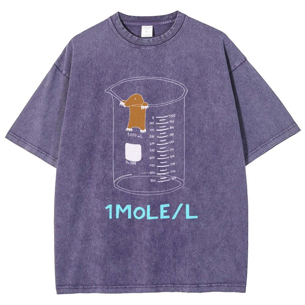 Ute One Mole Per Liter Chemistry Avogadros Day Vintage Distressed T-shirt
