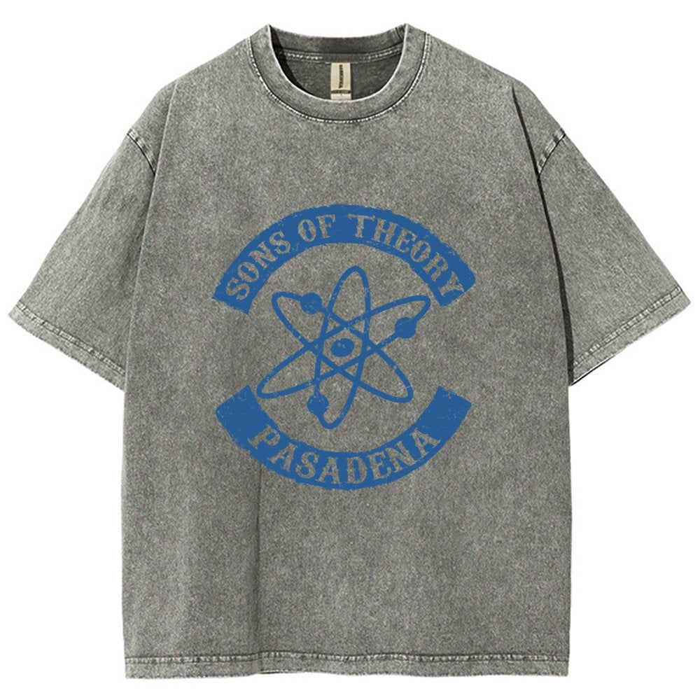 SONS OF THEORY Big Bang Humor Vintage Distressed T-shirt