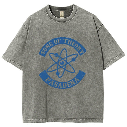 SONS OF THEORY Big Bang Humor Vintage Distressed T-shirt