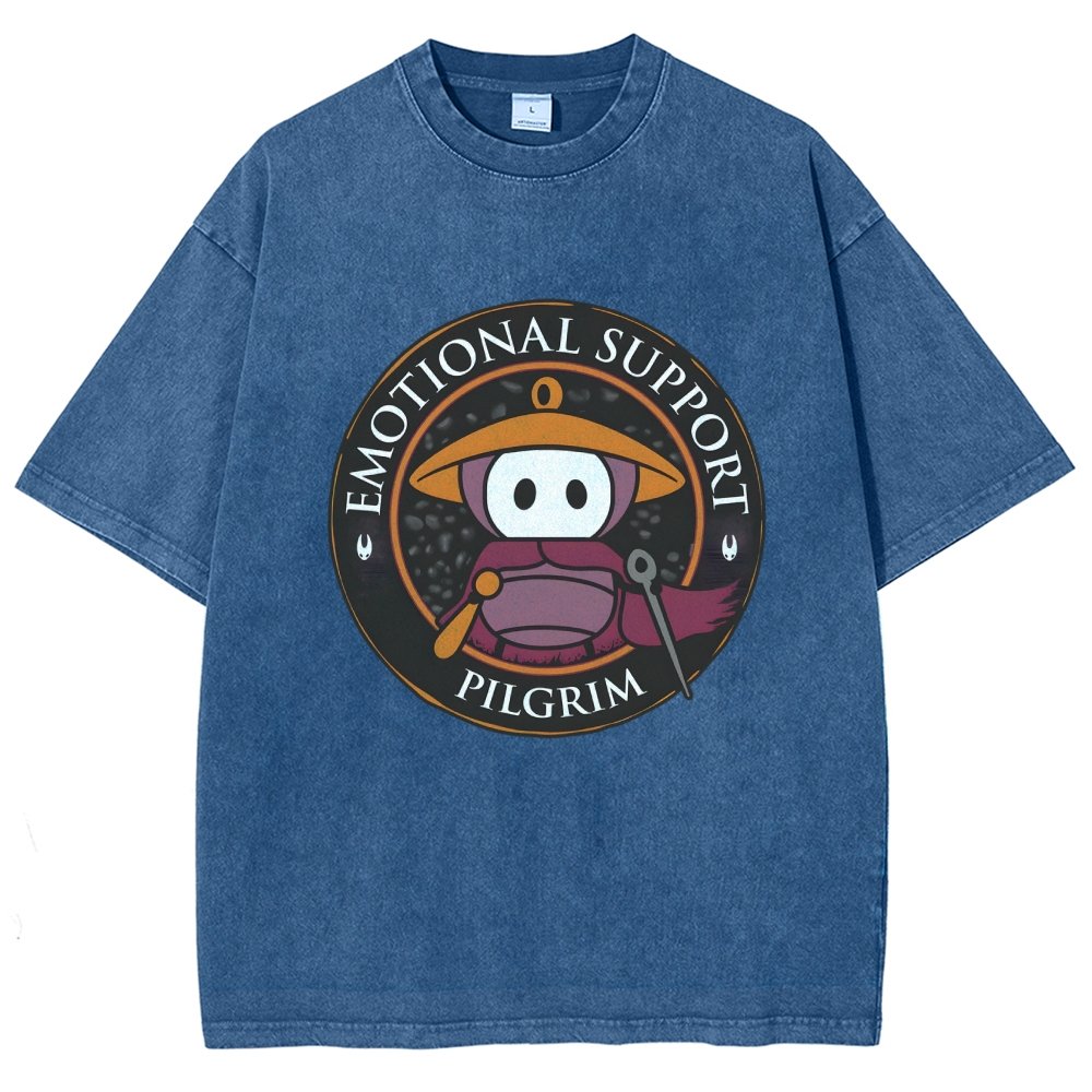 Emotional Support Pilgrim Vintage Distressed T-shirt