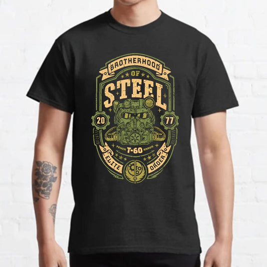Knight of Steel T-60 distressed.png Geeky T-Shirt