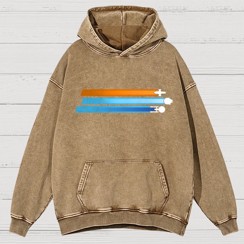 Space Racing Stripes Vintage Distressed Hoodie