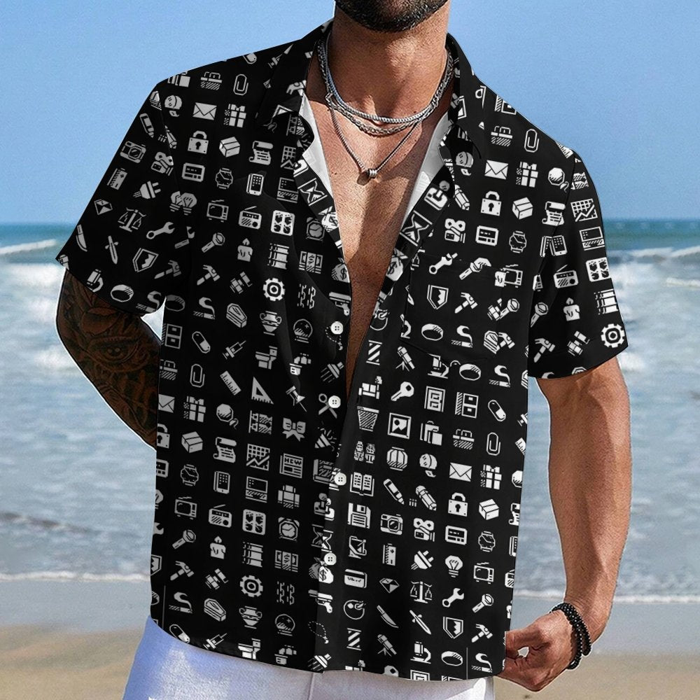 Interesting Retro Icons Geeky Shirt