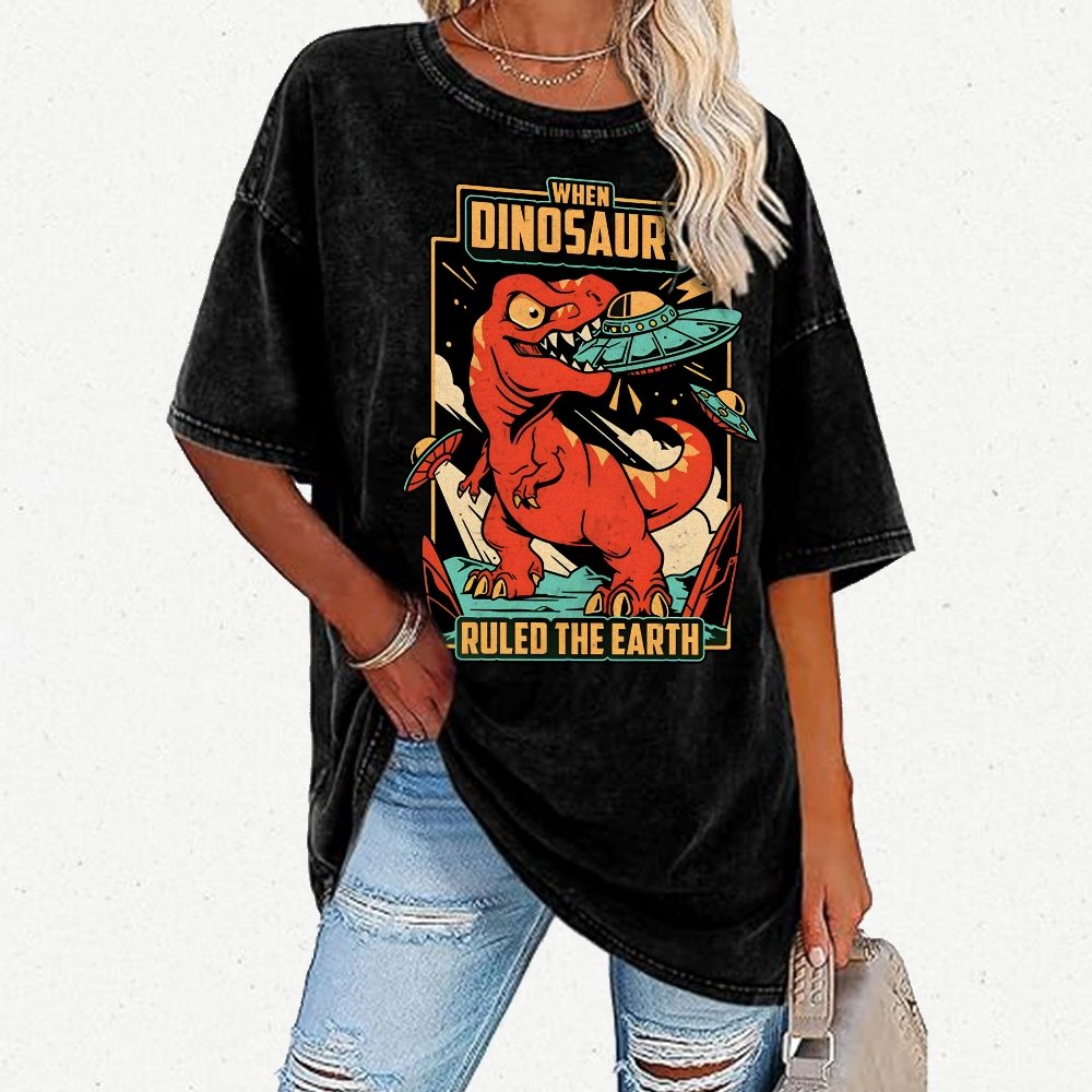 When Dinosaurs Ruled The Earth Vintage Distressed T-shirt