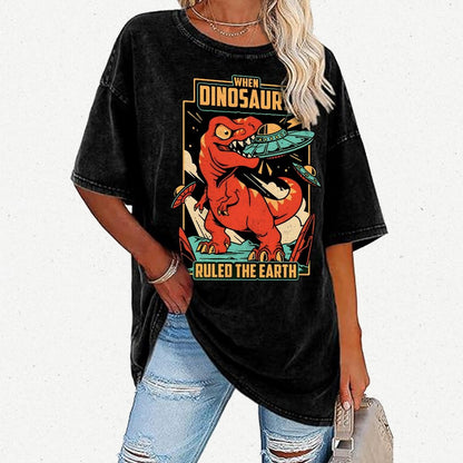 When Dinosaurs Ruled The Earth Vintage Distressed T-shirt