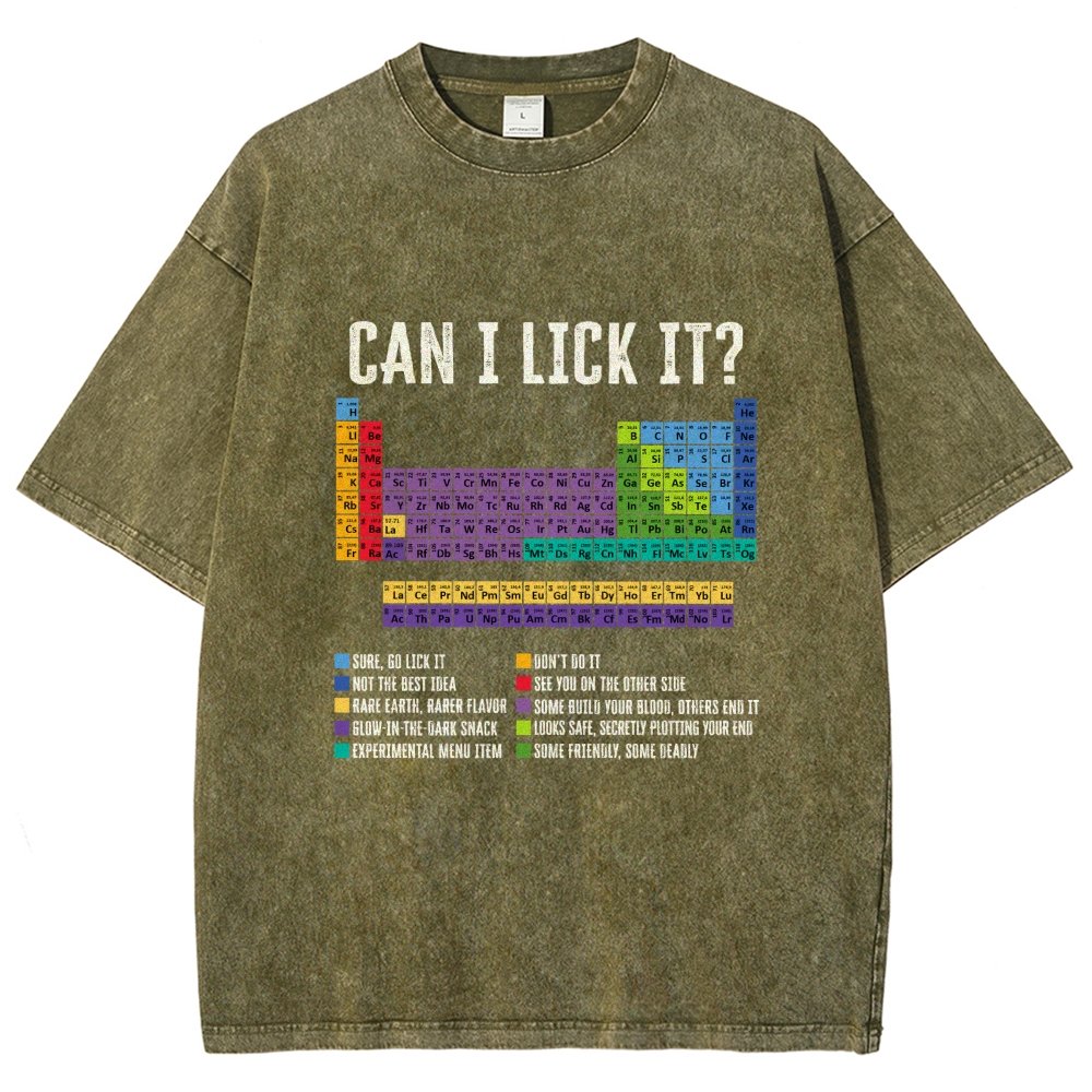 Can I Lick It Chemistry Teacher Science Day Vintage Distressed T-shirt