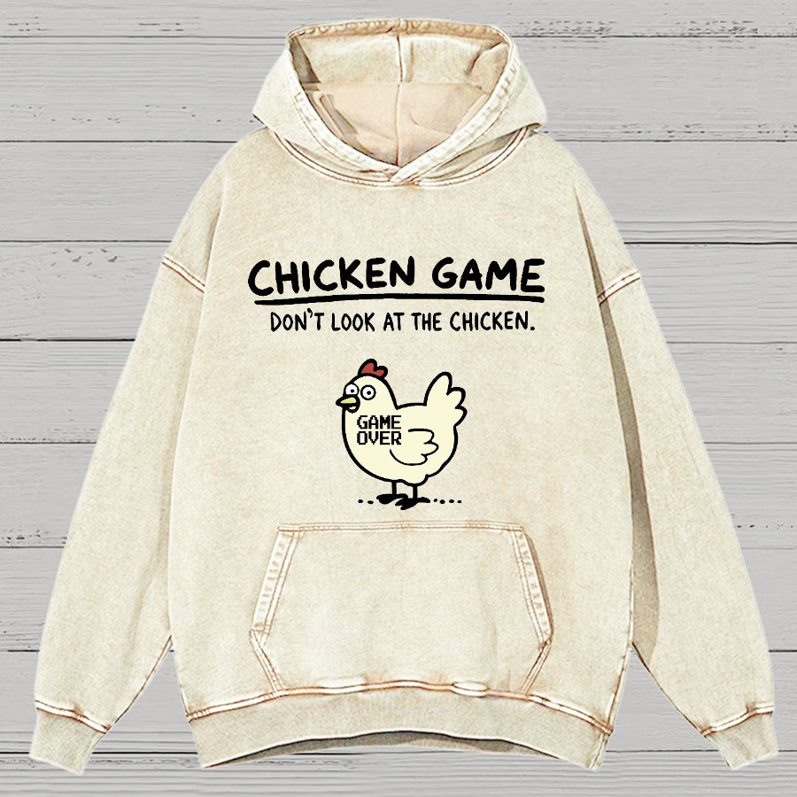 Chicken Game Vintage Distressed Hoodie