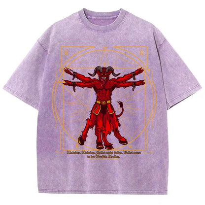 Vitruvian Krampus Vintage Distressed T-shirt