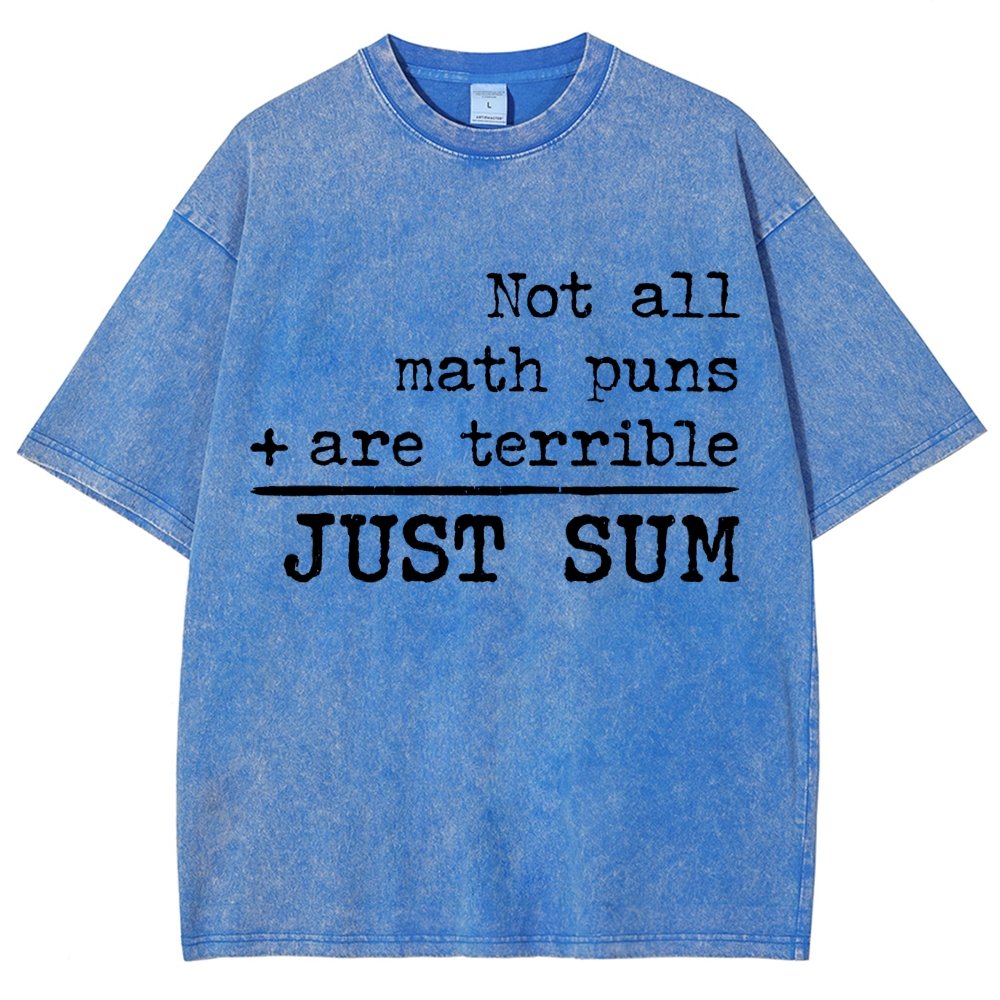 Not All Math Puns Are Terrible Just Sum Vintage Distressed T-shirt