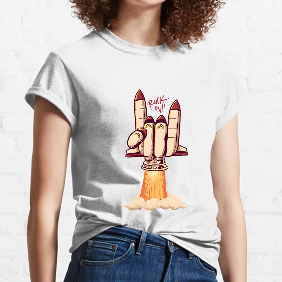 Rock On Rocket  Geeky T-Shirt