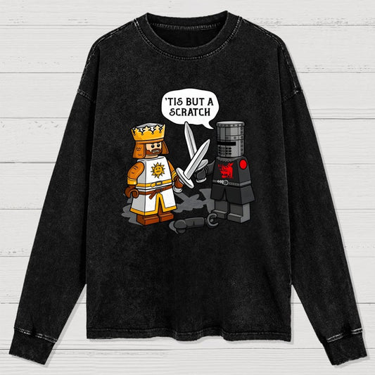 King Vs Knight Washed Long Sleeve Tee
