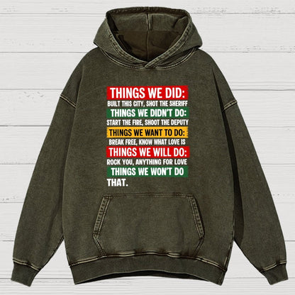 Things We Did Vintage Distressed Hoodie
