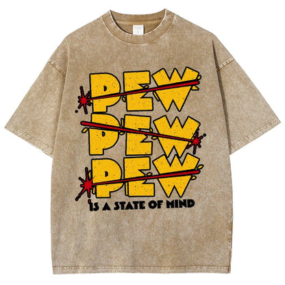 PEW PEW PEW Vintage Distressed T-shirt