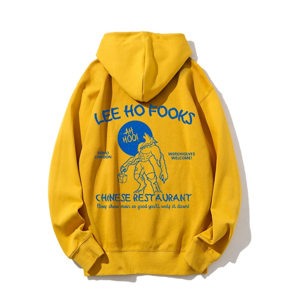 Lee Ho Fooks Chinese Restaurant Printed Back Unisex Cotton Hoodie