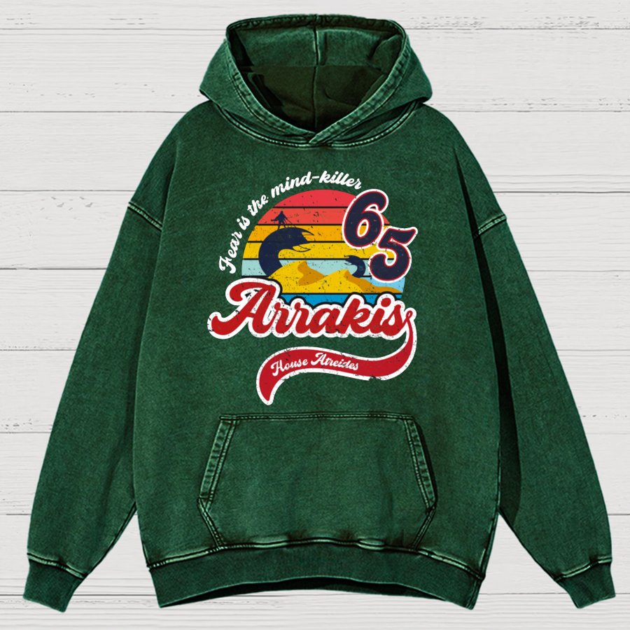 Fear Is The Mind Killer Cotton Vintage Distressed Hoodie