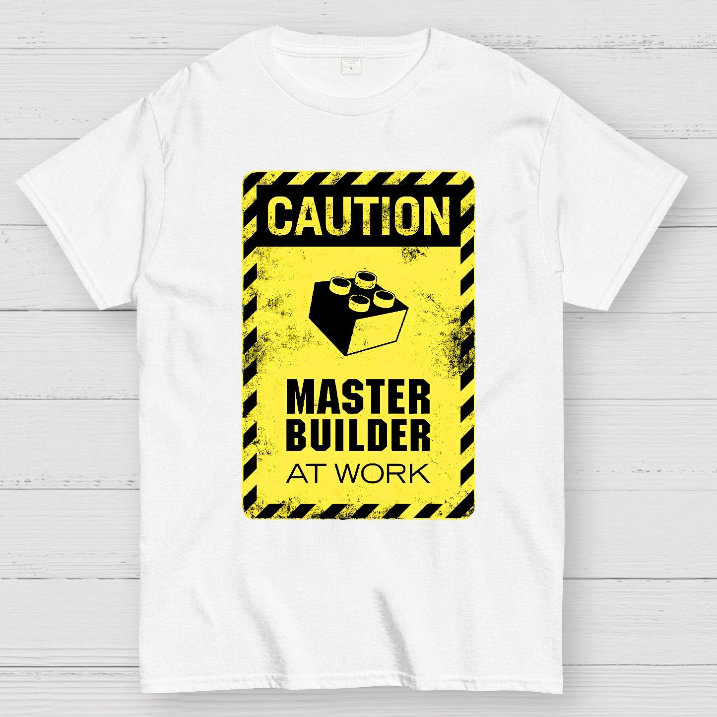 Caution Master Builder Geek T-Shirt