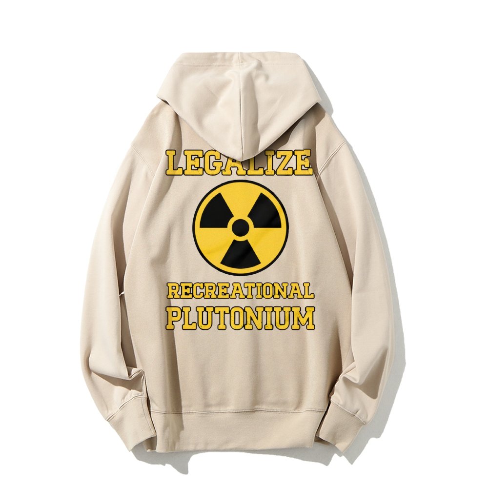 Legalize Recreational Plutonium Printed Back Cotton Hoodie